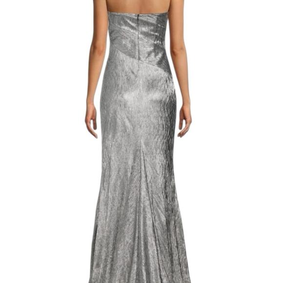 Rene Ruiz Strapless Gown Silver Metallic NWT Retails  $1395 - Picture 5 of 8